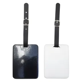10 x PU Glitter Luggage Tags - Black