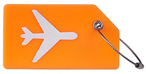2 Pack Silicone Luggage Tag Baggage Handbag School Bag Suitcase