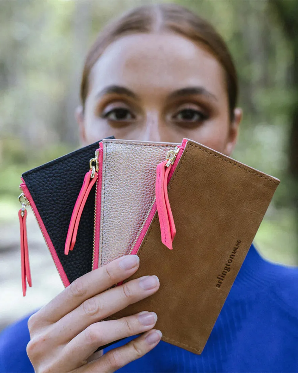 Arlington Milne | Compact Wallet | Navy Pebble