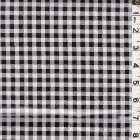 Black/White Check Oilcloth Roll Fabric