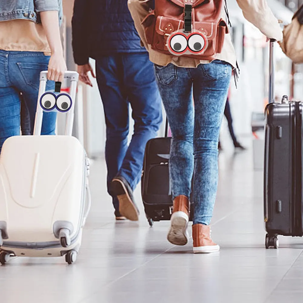 Cartoon Googly Eyes Luggage Tag