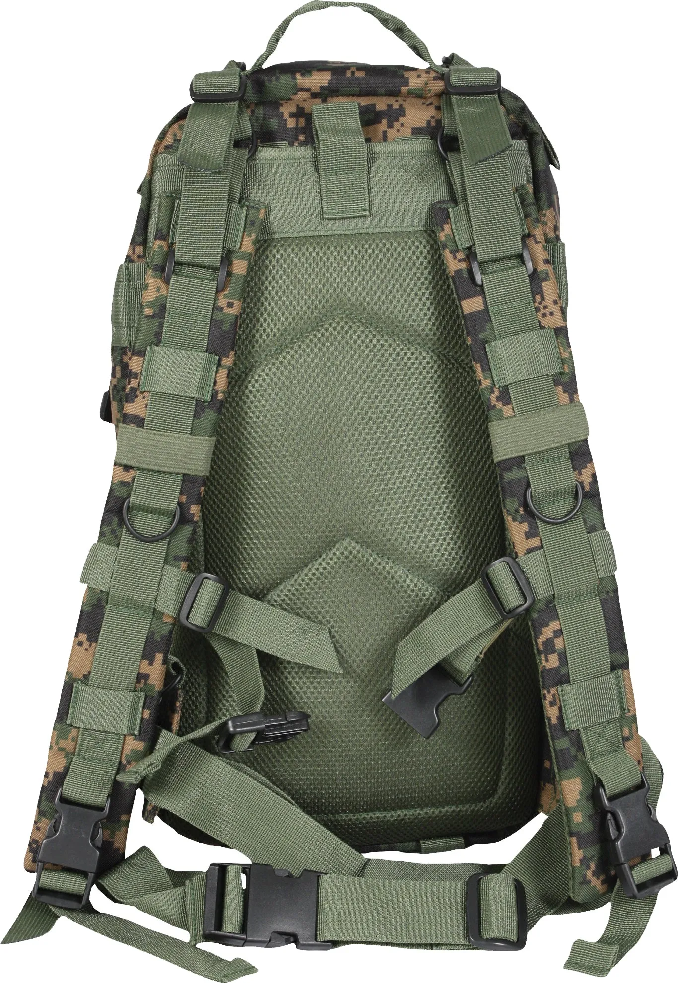 Digital Woodland Camouflage - Military MOLLE Compatible Medium Transport Pack