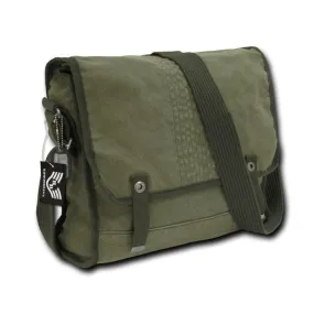 Distressed Army Military Shoulder Courier Messenger Bags Vintage Olive