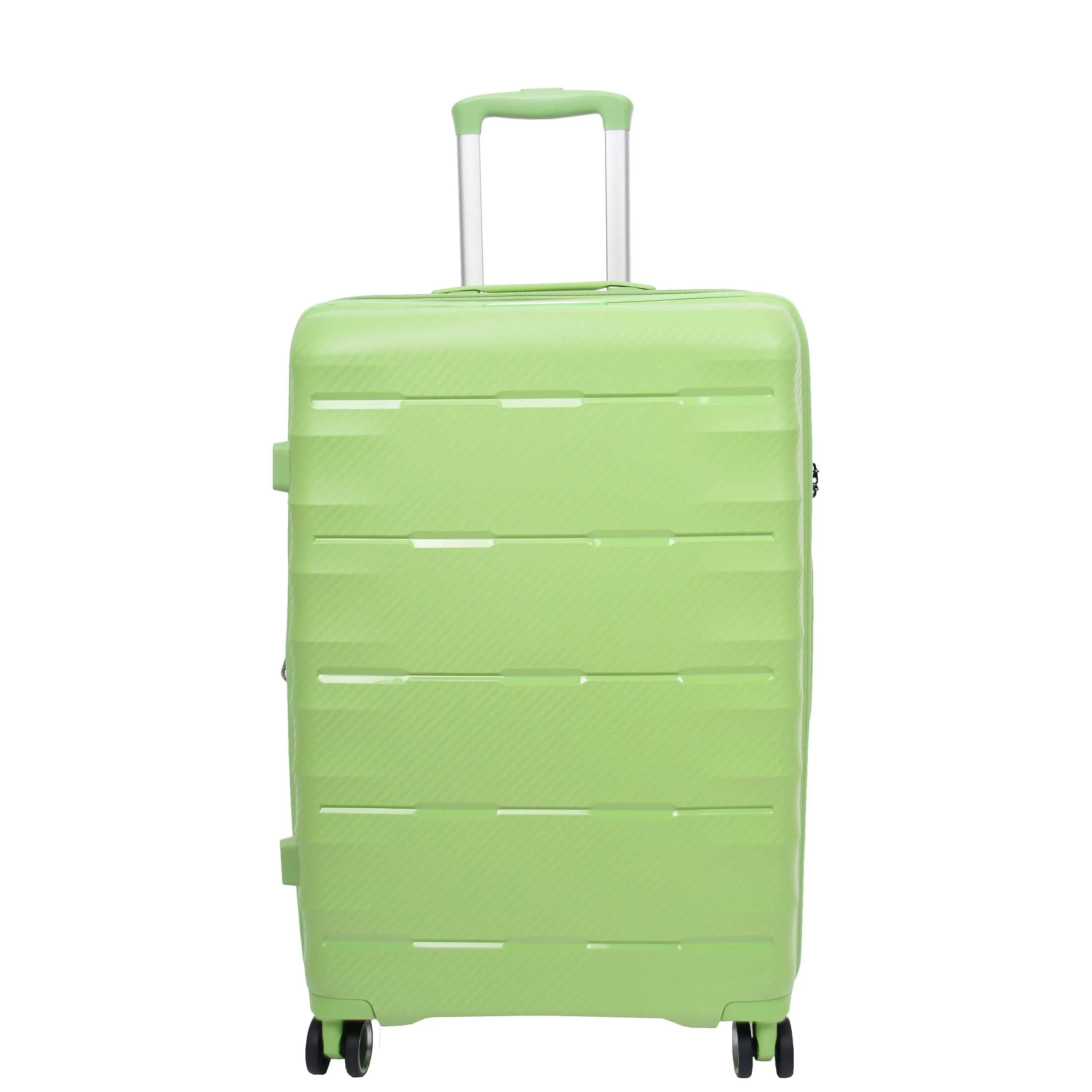 DR541 Expandable ABS Luggage With 8 Wheels Lime Green