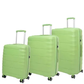 DR541 Expandable ABS Luggage With 8 Wheels Lime Green