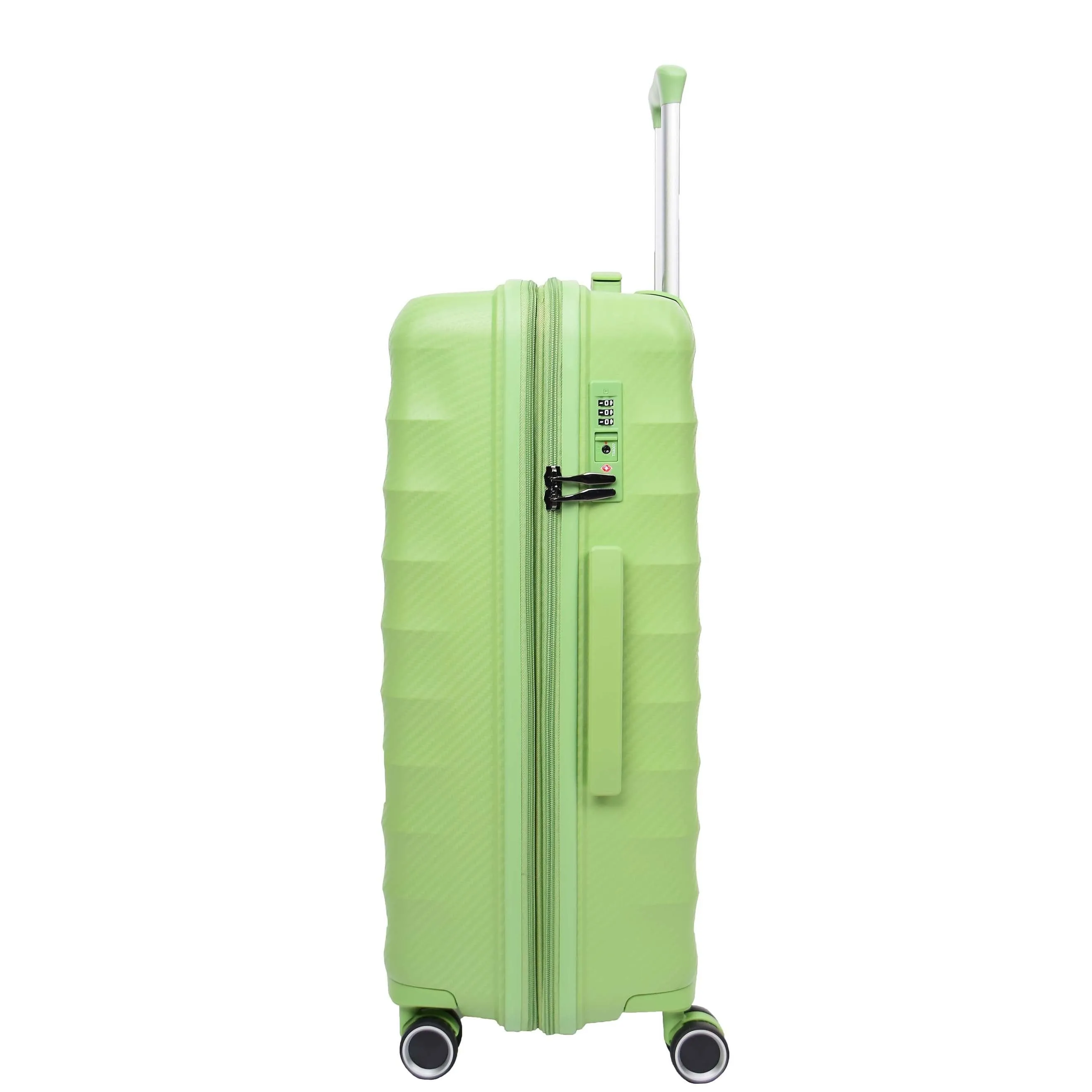 DR541 Expandable ABS Luggage With 8 Wheels Lime Green