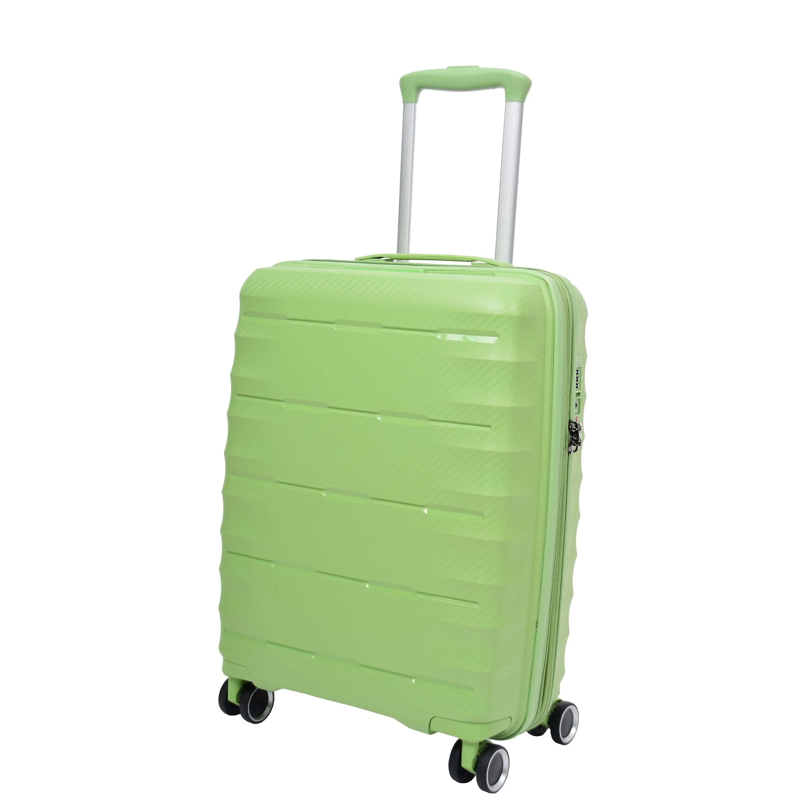 DR541 Expandable ABS Luggage With 8 Wheels Lime Green