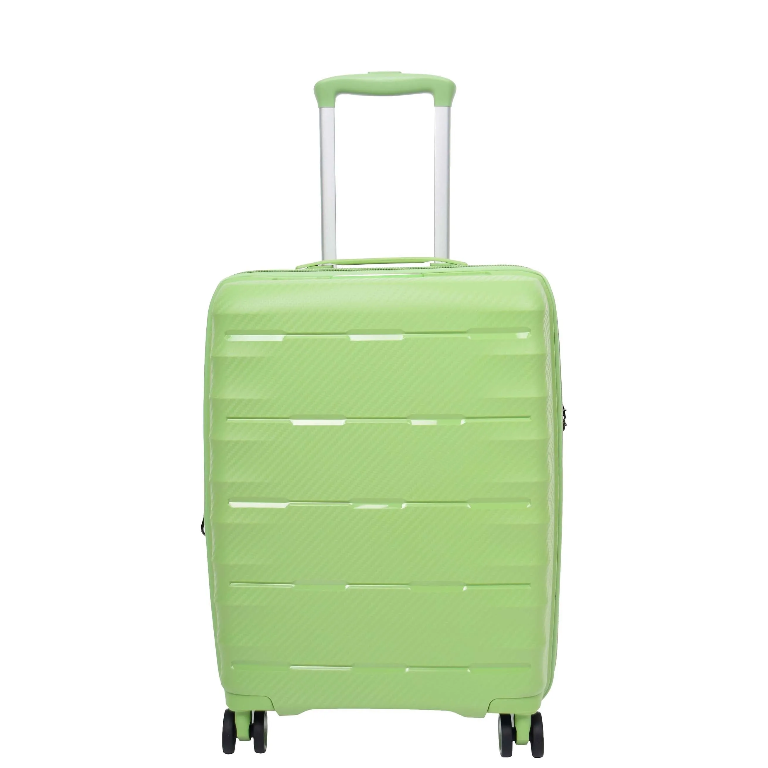 DR541 Expandable ABS Luggage With 8 Wheels Lime Green
