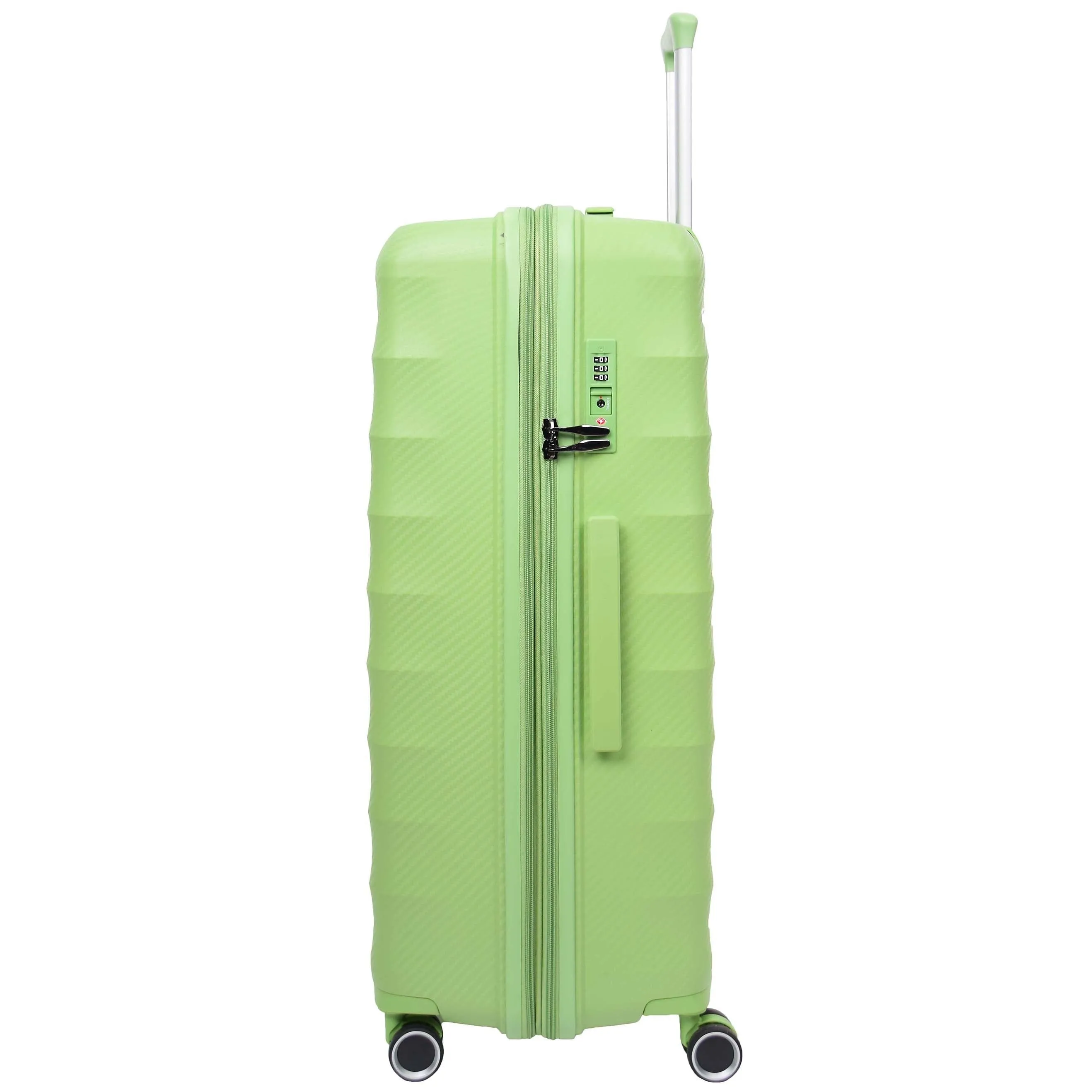 DR541 Expandable ABS Luggage With 8 Wheels Lime Green