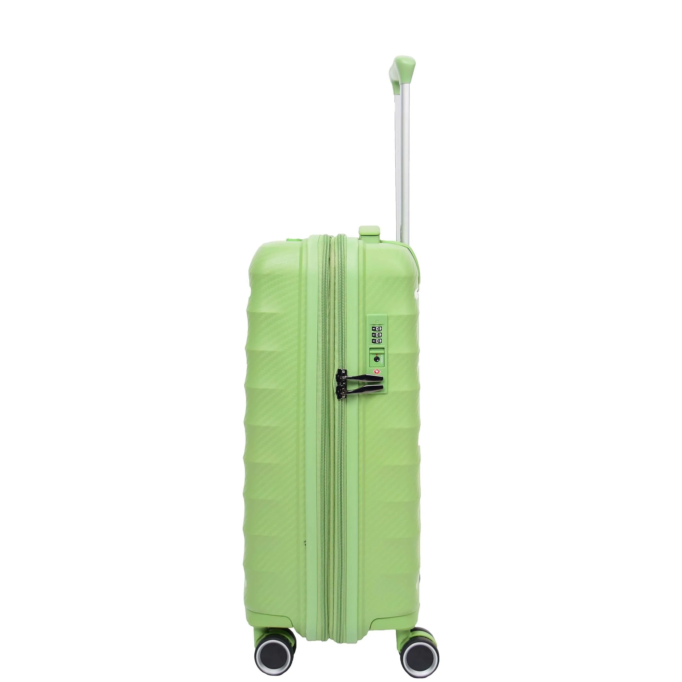 DR541 Expandable ABS Luggage With 8 Wheels Lime Green