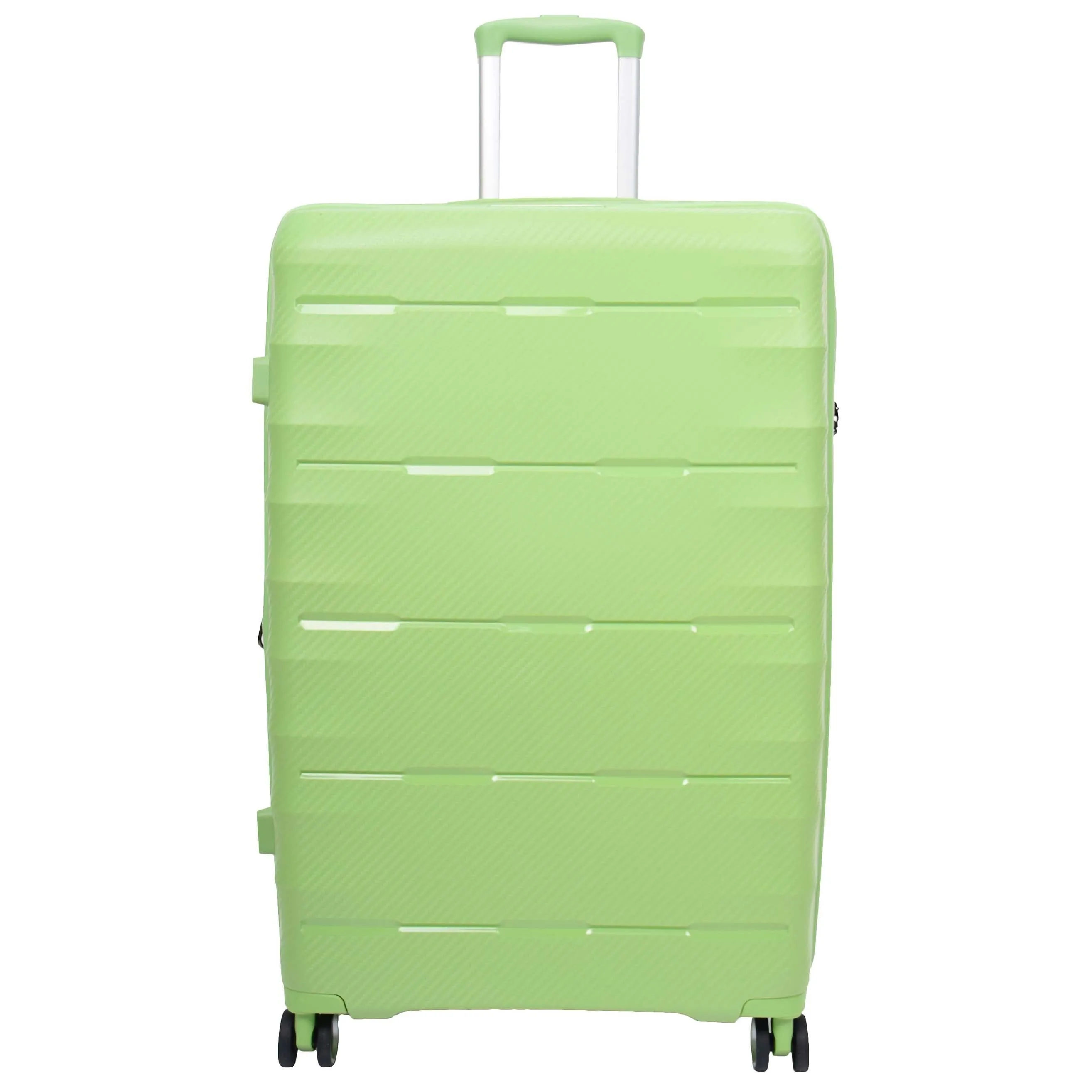 DR541 Expandable ABS Luggage With 8 Wheels Lime Green