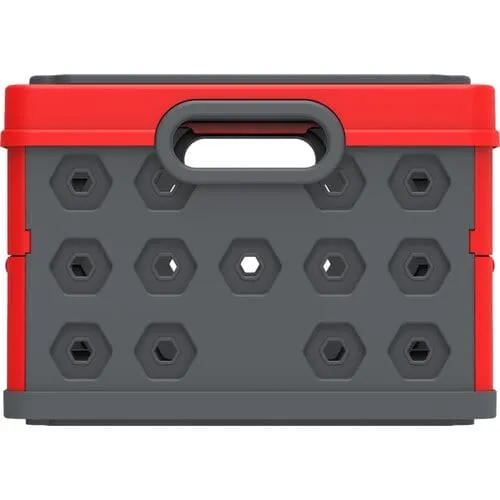 DuraMax | Foldable Basket Red with Gray