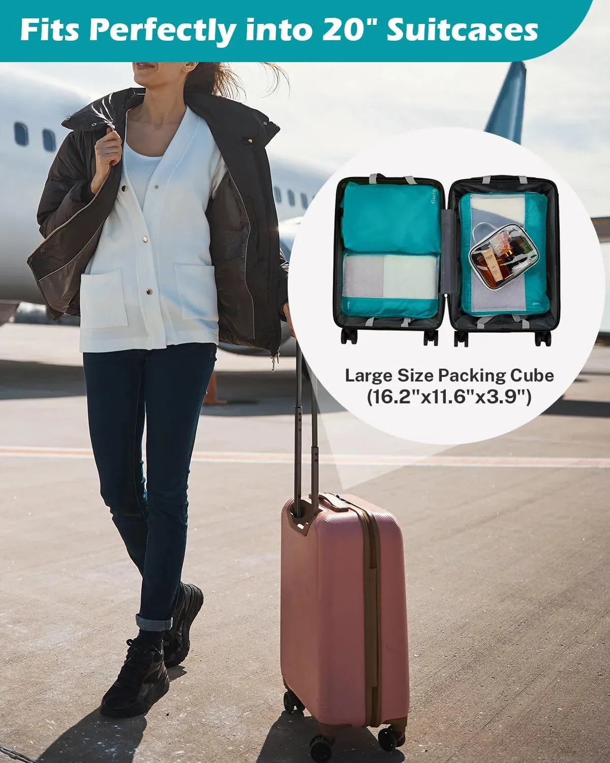 Gonex Compression Packing Cubes 8 Pcs