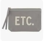 Grey Canvas Pouch