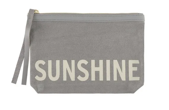 Grey Canvas Pouch