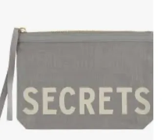 Grey Canvas Pouch