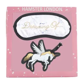 Hamster London Eye Mask & Luggage Tag Set