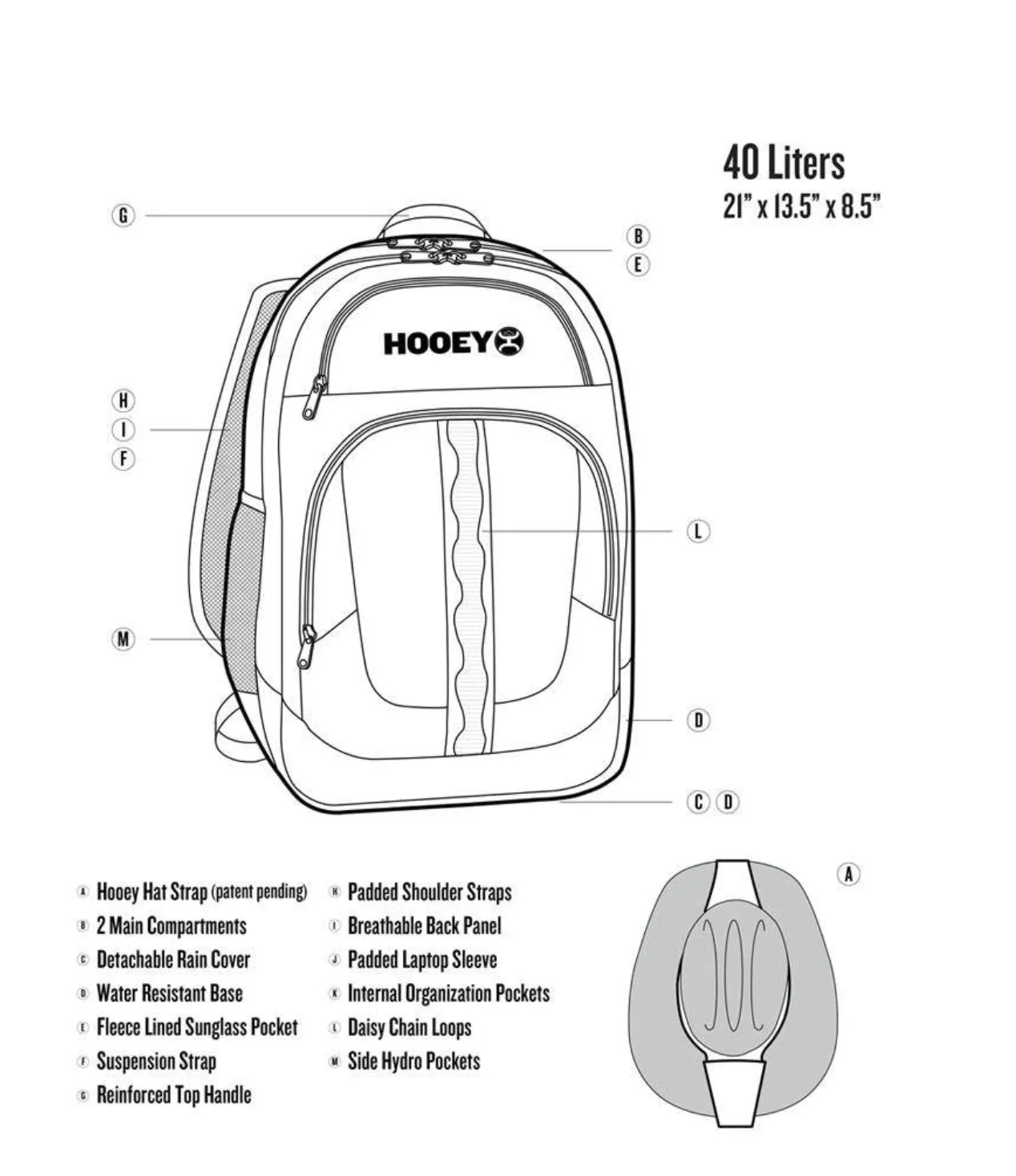 Hooey OX "Liberty Roper" Grey Backpack BP044GYBK