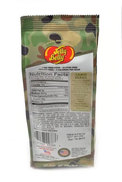 Jelly Belly Camo Bean 7.5 Ounce Gift Bags