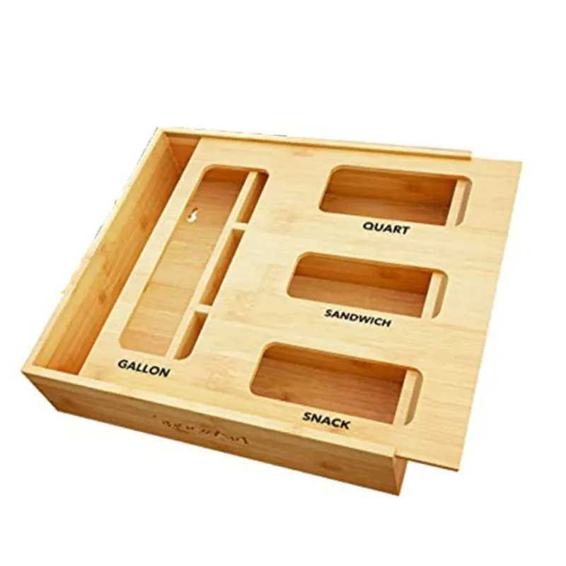Large Ziploc Bag Storage with Sliding Out Cover