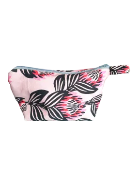 MAKEUP BAG Pink & Black Floral