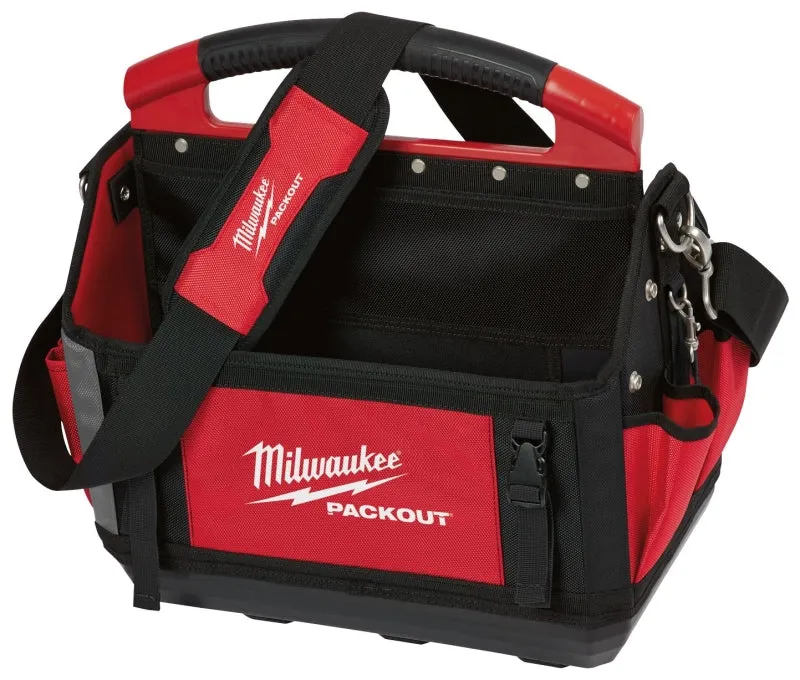 Milwaukee 48-22-8315 Tool Tote, 15 in W, 11 in D, 17 in H, 32-Pocket, Polyester, Red :EA: QUANTITY: 1