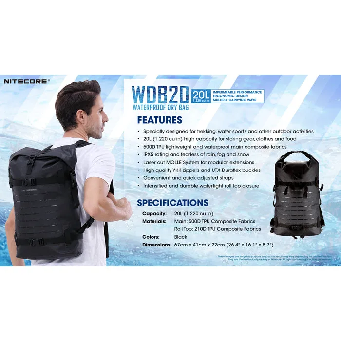 Nitecore WDB20 Waterproof Dry Bag 防水背包
