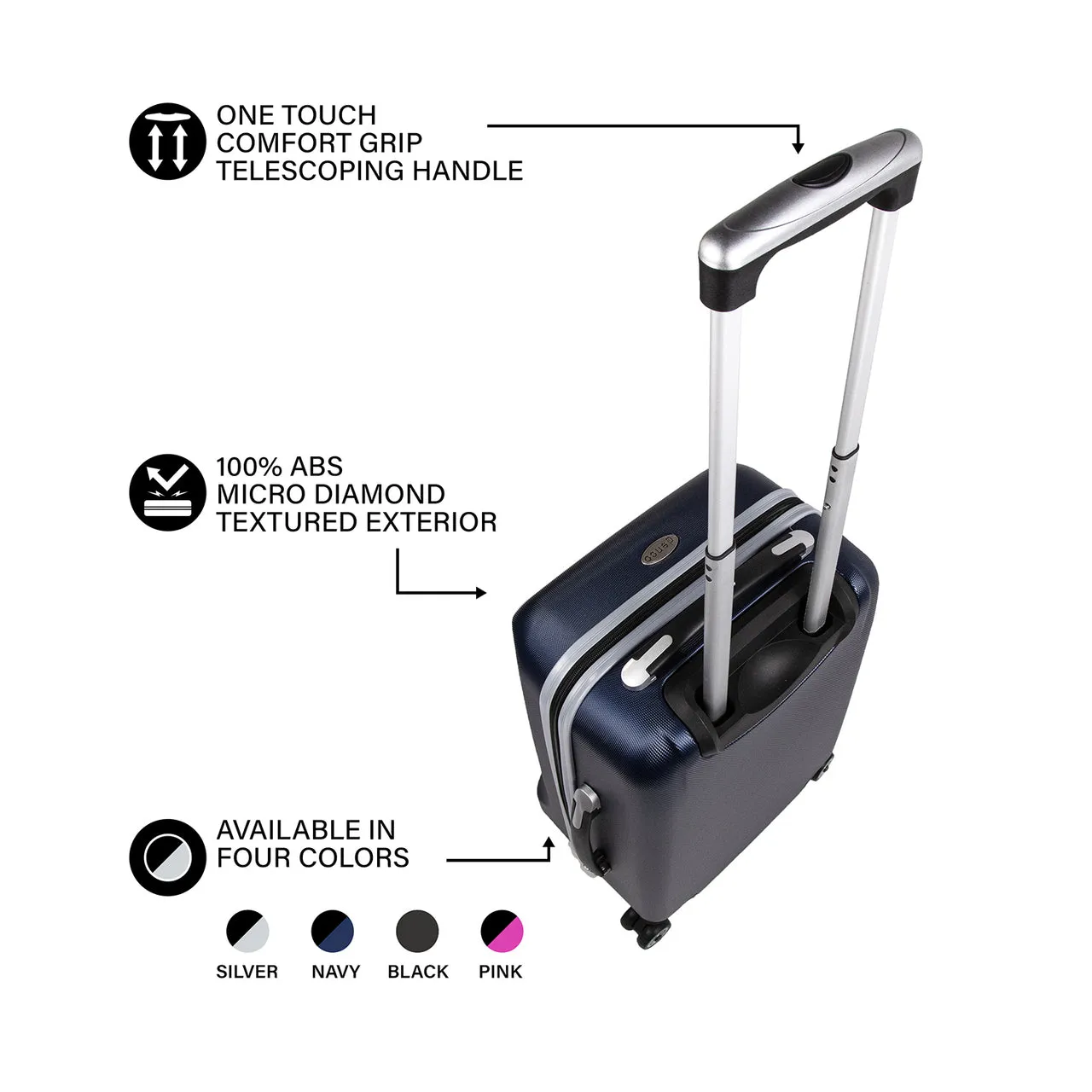 Northwestern Deluxe 2-Piece Backpack and Carry on Set in Navy