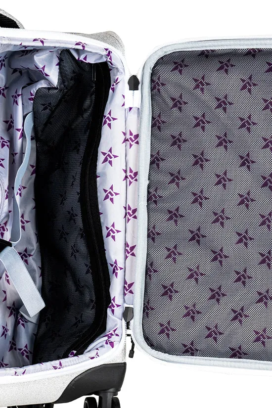 Opalescent Rebel Dream Luggage with White Zipper