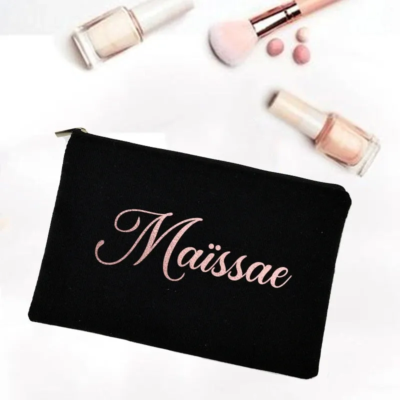 Personalised Women's Cosmetic Bag Wedding Day