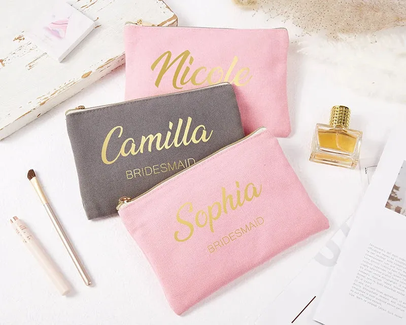 Personalised Women's Cosmetic Bag Wedding Day