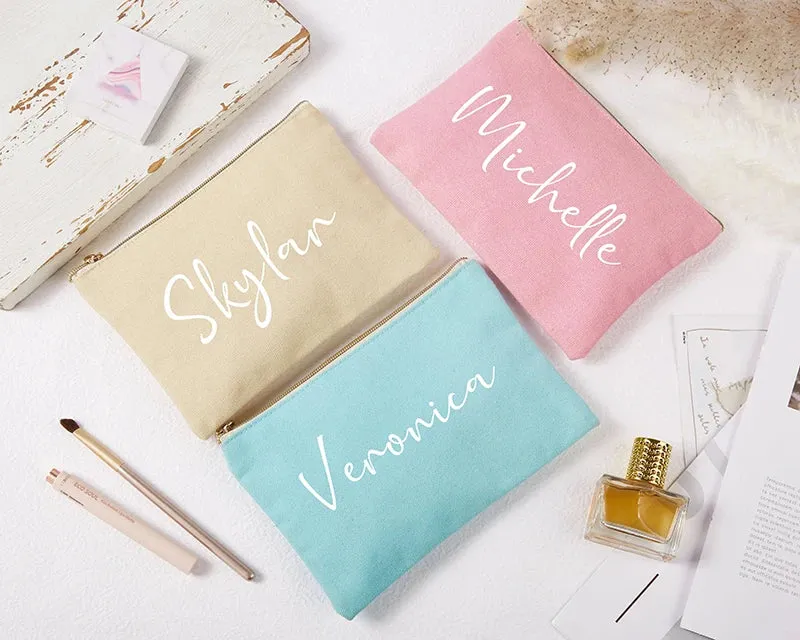 Personalised Women's Cosmetic Bag Wedding Day