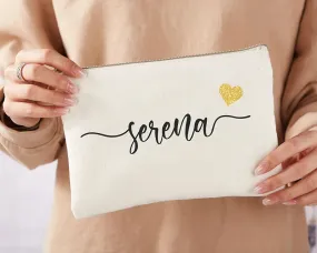 Personalised Women's Cosmetic Bag Wedding Day