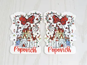 Personalized Christmas Ornament / Bag Tag Key Chain - Stroller Tag for Parks - Back to School Gift - Name Tag