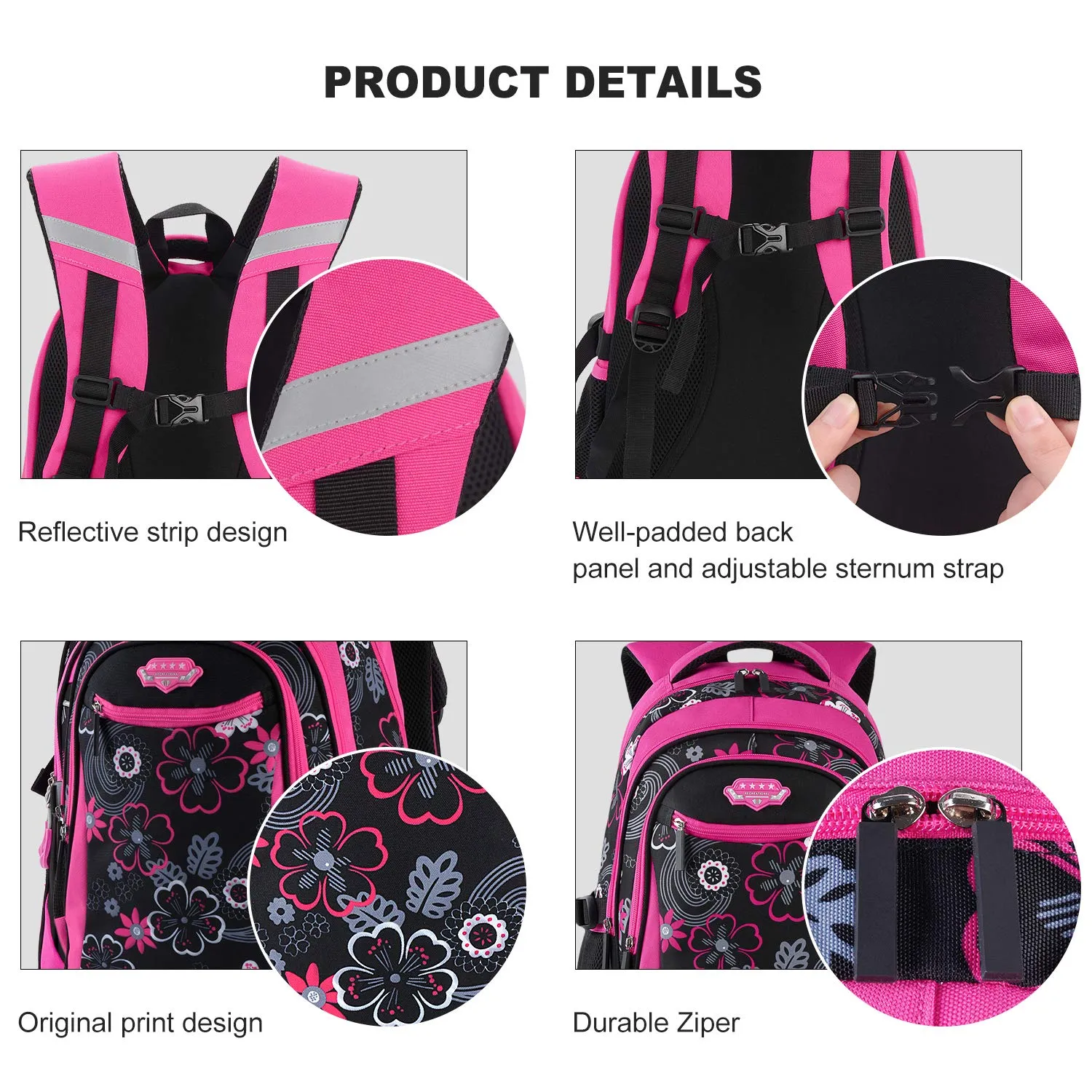 Rolling Backpack for Girls， Fanspack Wheeled Backpack for Girls Backpack with Wheels Rolling Backpack for School