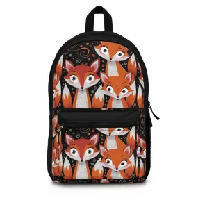 Roomy Durable Three Cute Foxes Backpack