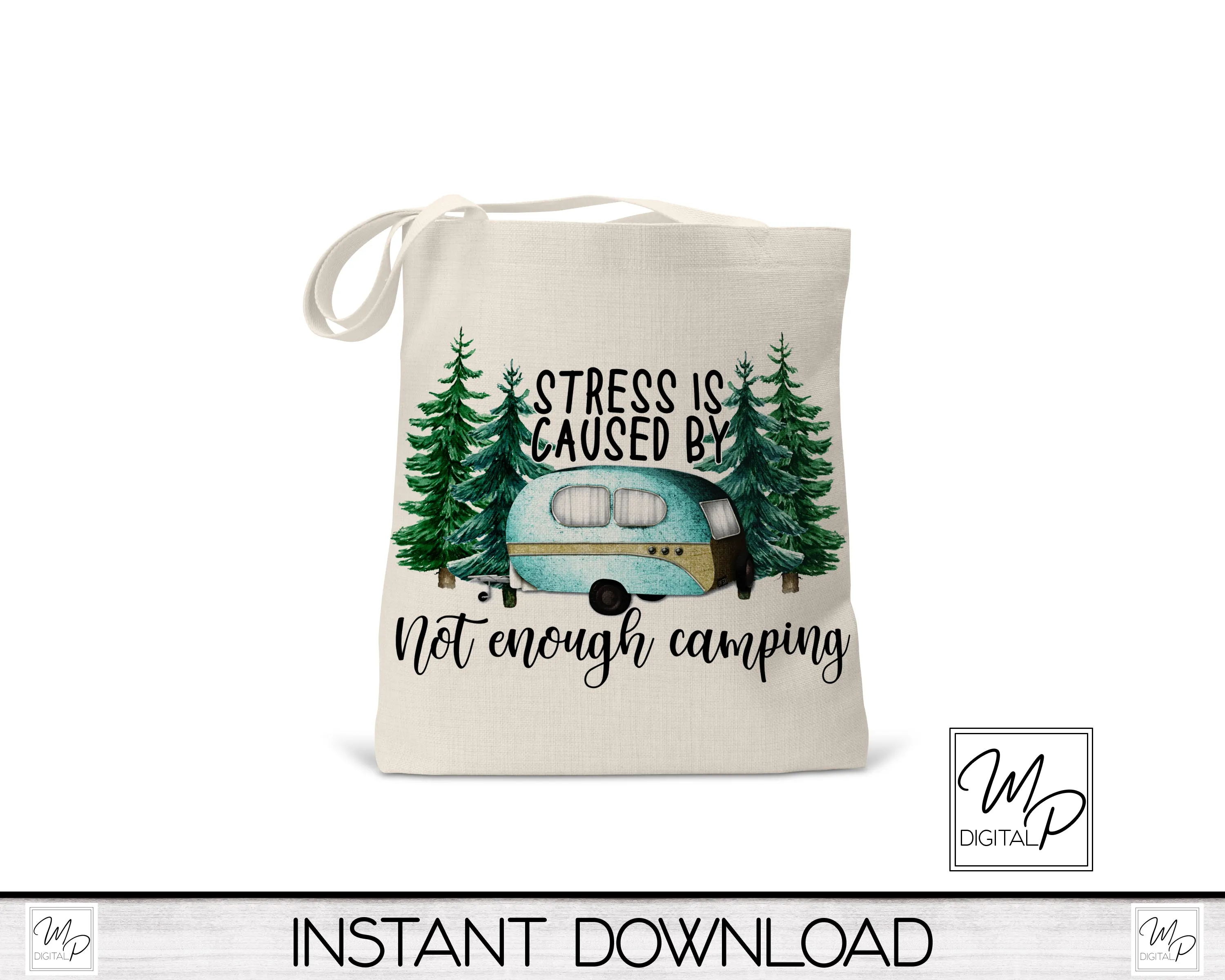 RV Camper PNG Sublimation Design, Camping Digital Download