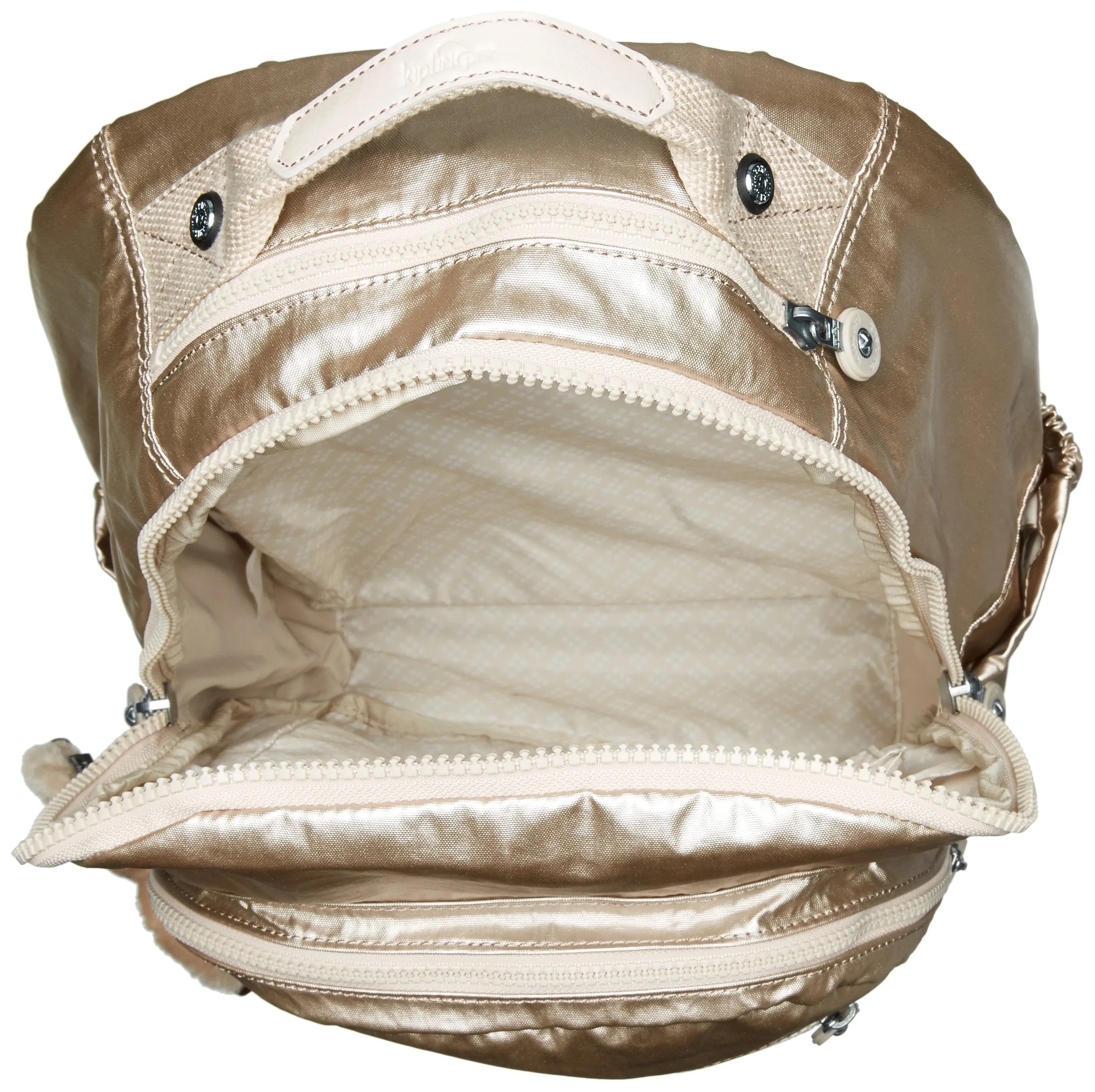 Seoul L Solid Laptop Backpack, Sparkly Gold