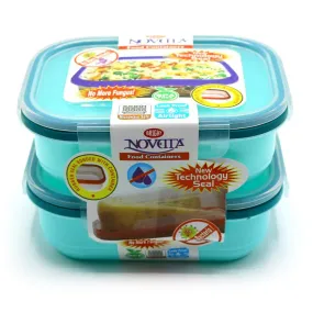 Set of 2 Novetta Large Food Storage Containers - Airtight, Oven-Safe, BPA-Free