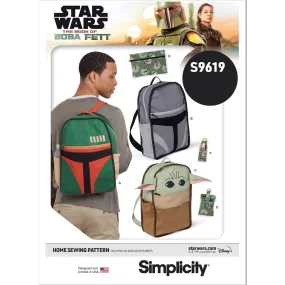 Simplicity Sewing Pattern S9619 Disney Star Wars Backpacks and Accessories
