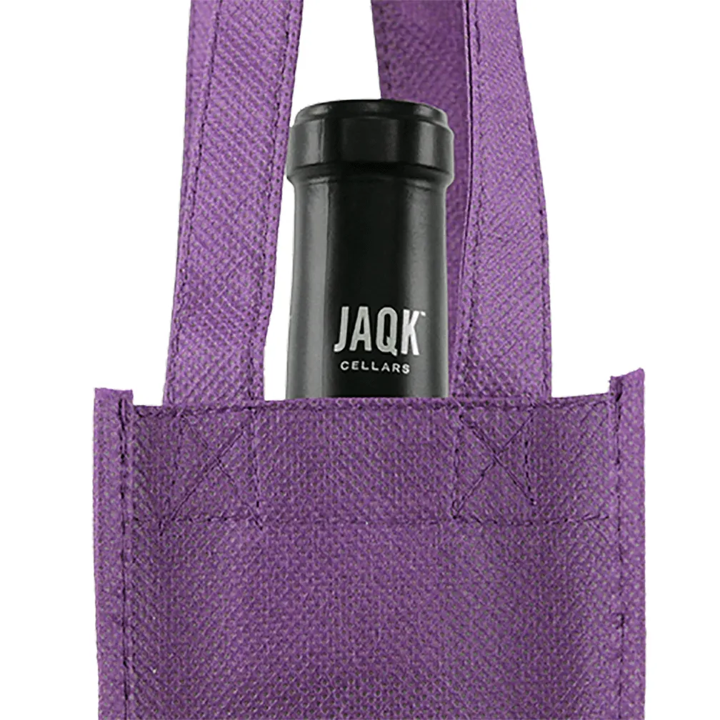 Single bottle Wine Tote, Reverse Reinforced Handles *Fully Customizable*