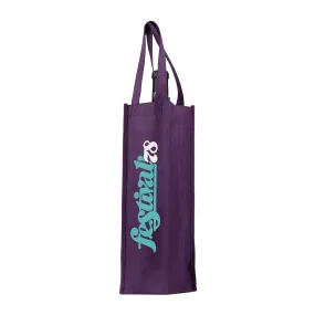 Single bottle Wine Tote, Reverse Reinforced Handles *Fully Customizable*