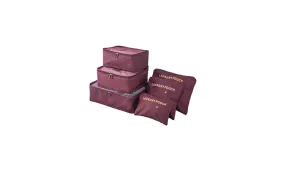 Six-Piece Waterproof Luggage Organizing Bag Set