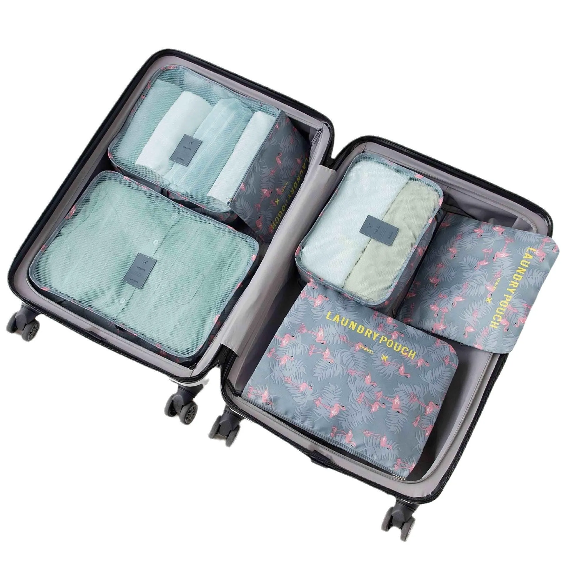 Six-Piece Waterproof Luggage Organizing Bag Set
