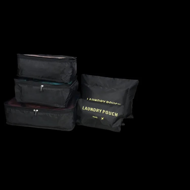 Six-Piece Waterproof Luggage Organizing Bag Set