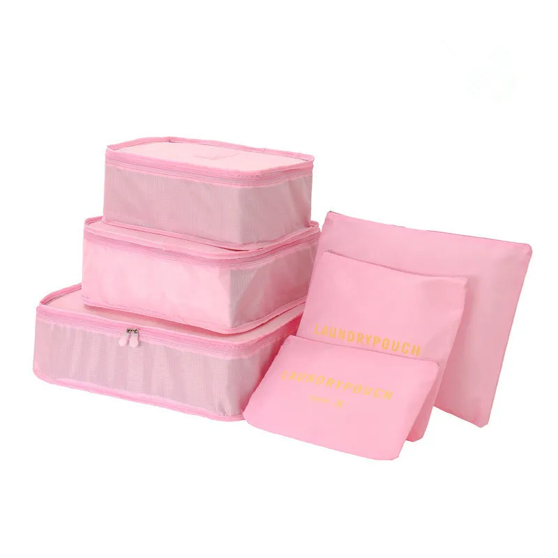 Six-Piece Waterproof Luggage Organizing Bag Set