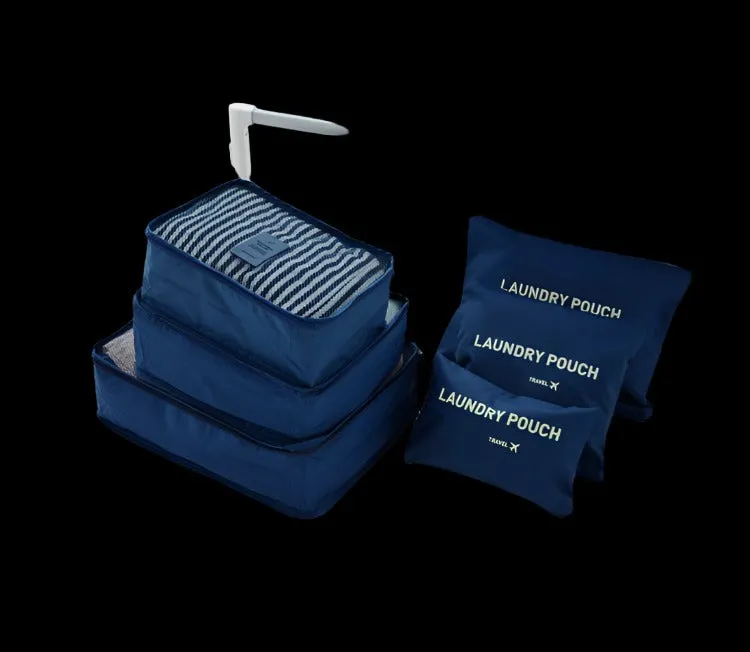 Six-Piece Waterproof Luggage Organizing Bag Set