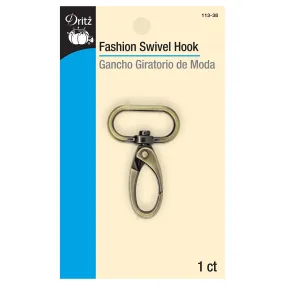 Swivel Hook - Antique Brass - 1"