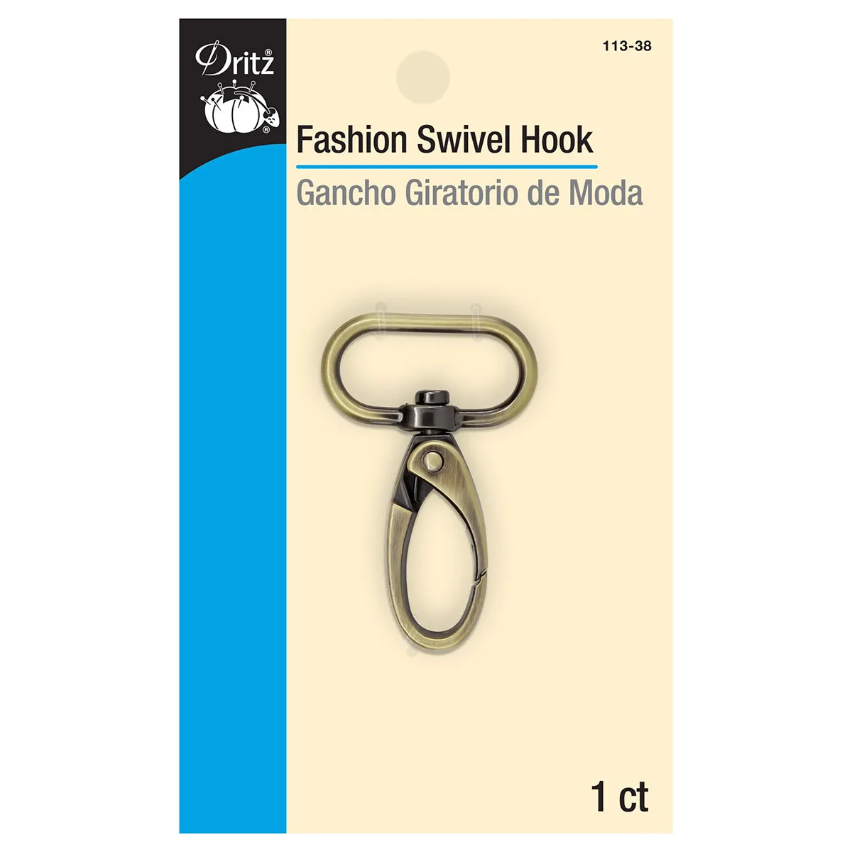 Swivel Hook - Antique Brass - 1"