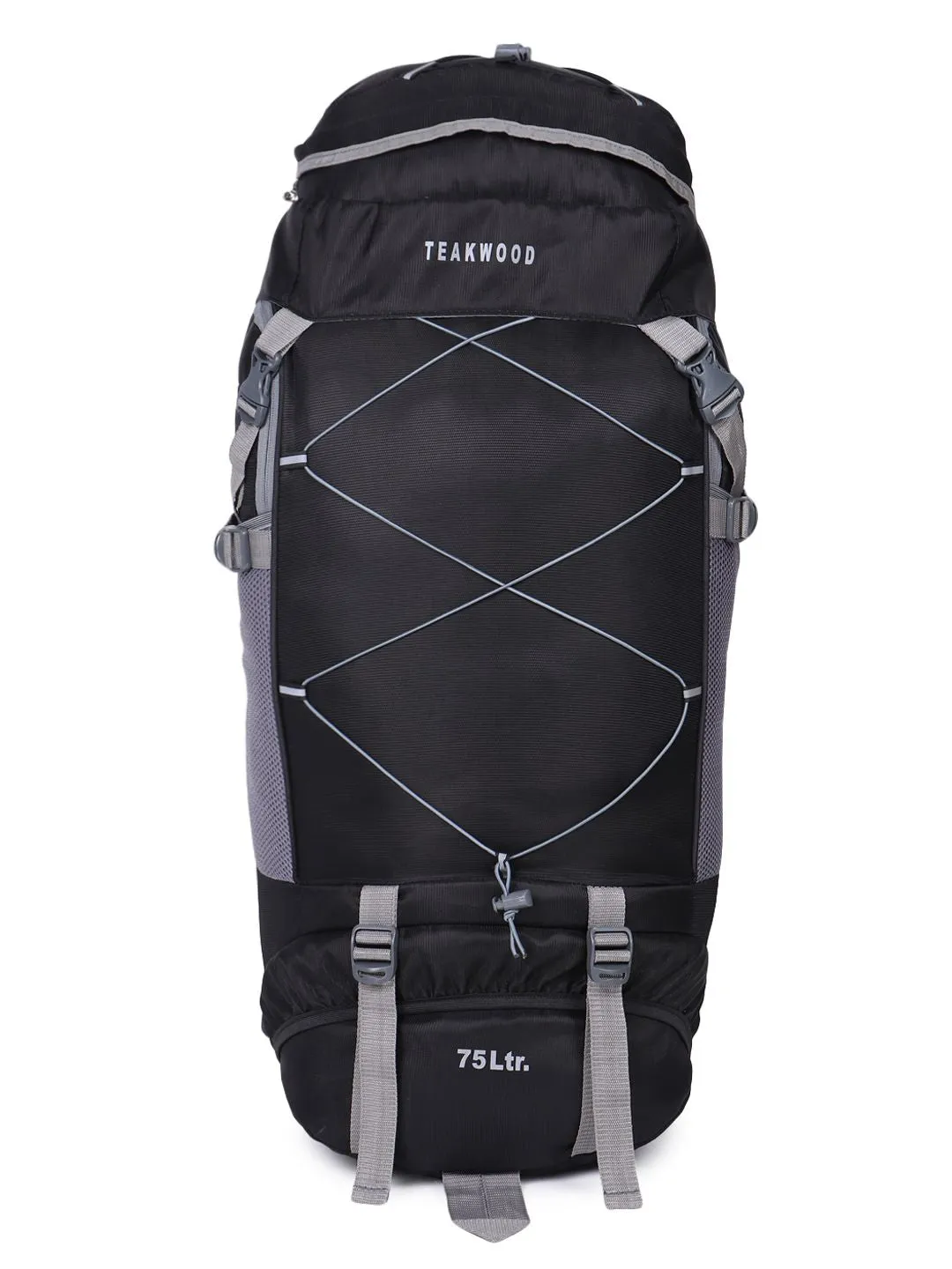 Teakwood Black Solid Rucksack - Black